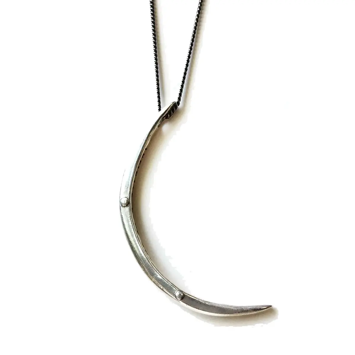 Crescent Moon "Infinite Love & Gratitude" Necklace In Silver 1