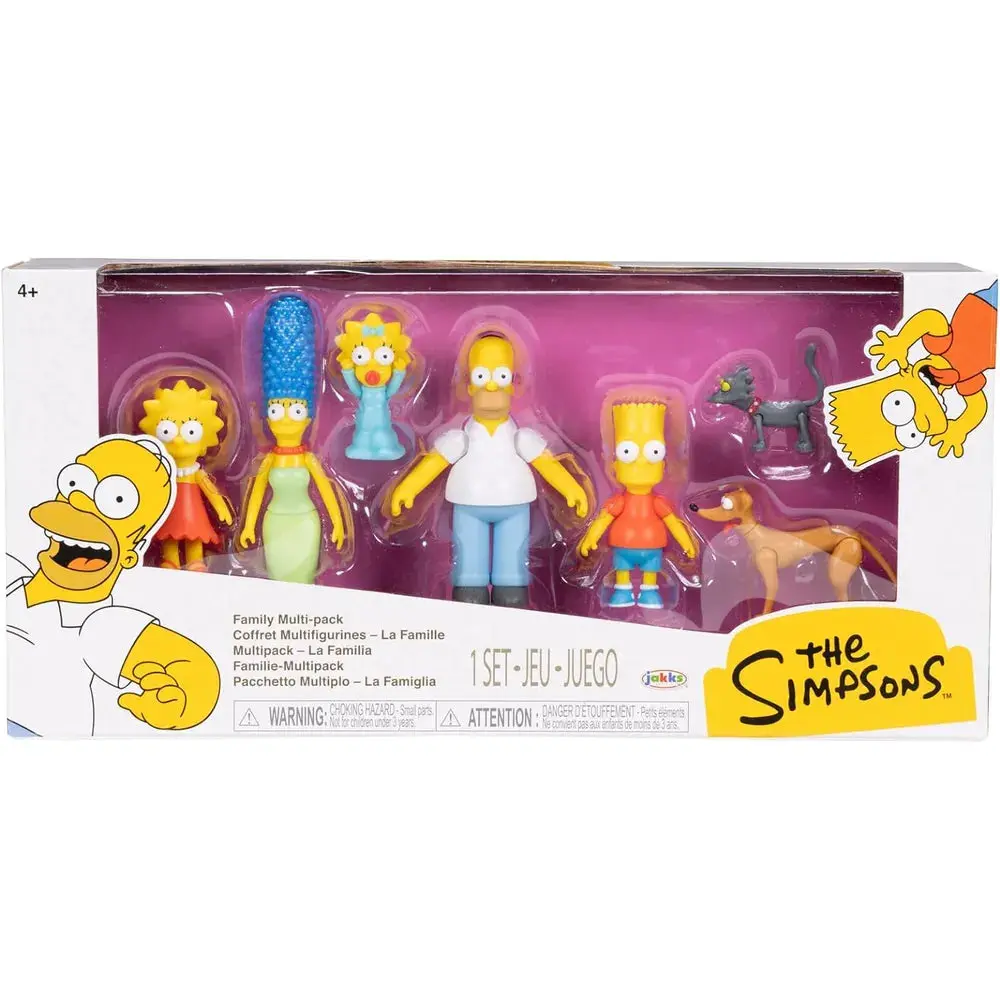 Jakks Pacific - The Simpsons Family Multi-Pack - 2.5-Inch Action Figures 7-Pack Set (17539) Low Stock 1