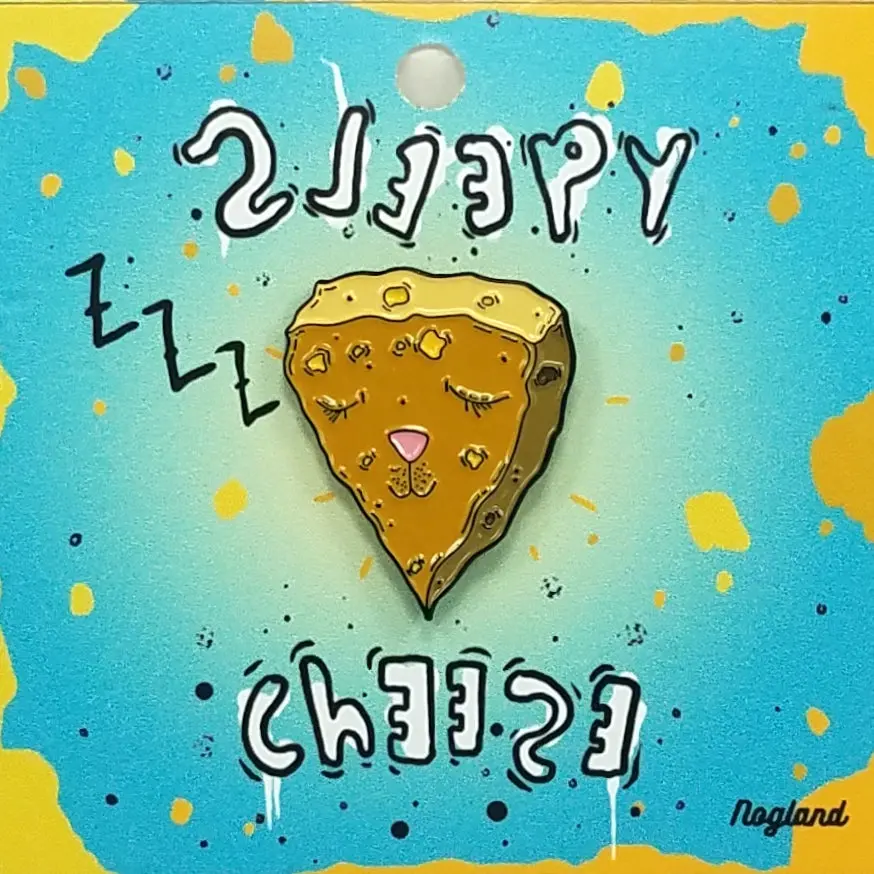 "Sleepy Cheese"- Enamel Pin By Nogland 1