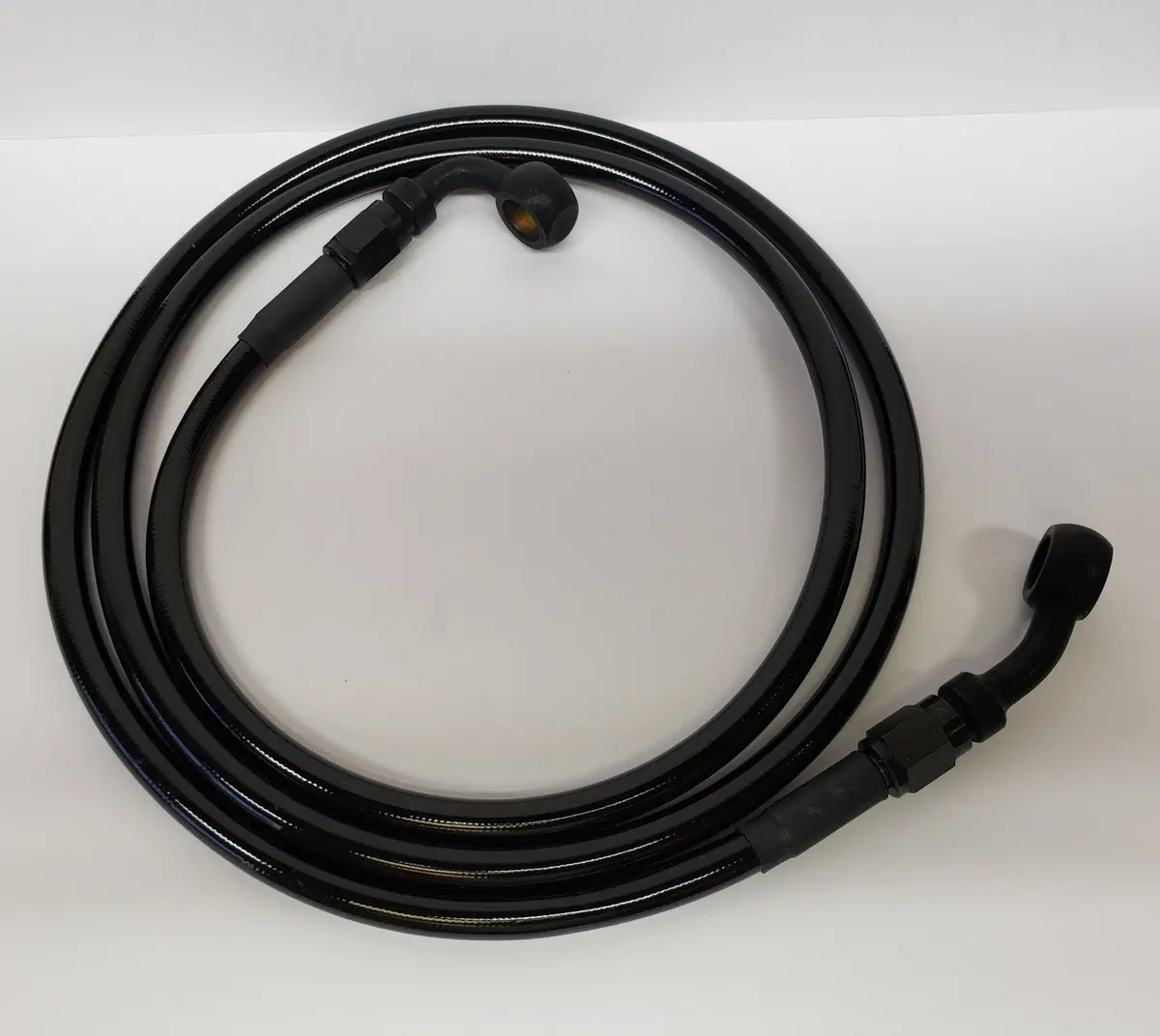 '22+ Indian Chief Extended Steel Braided Brake Line - Black 1
