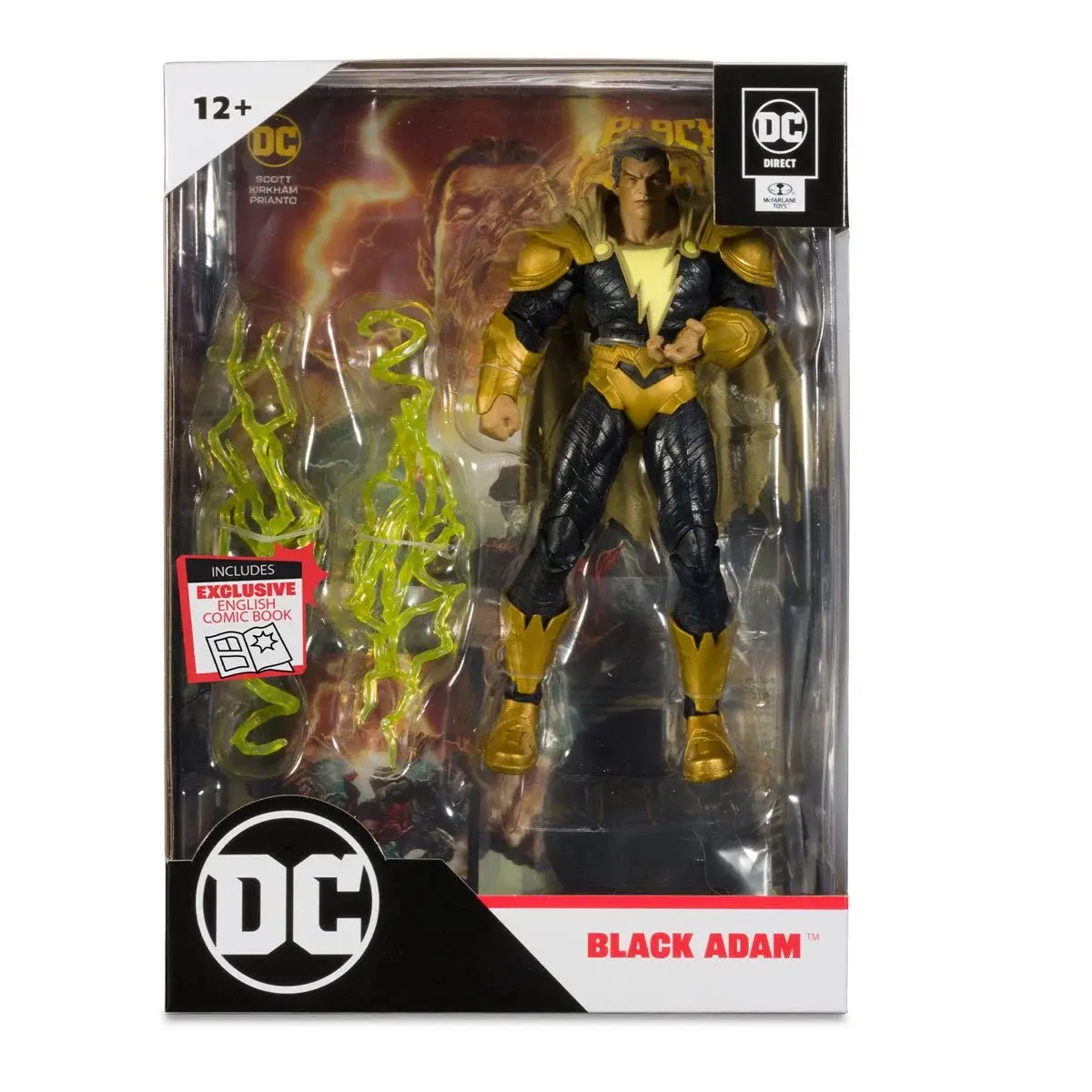 Dc Direct (Mcfarlane Toys) Page Punchers Black Adam Action Figure With Black Adam Comic Book (15901) Low Stock 1