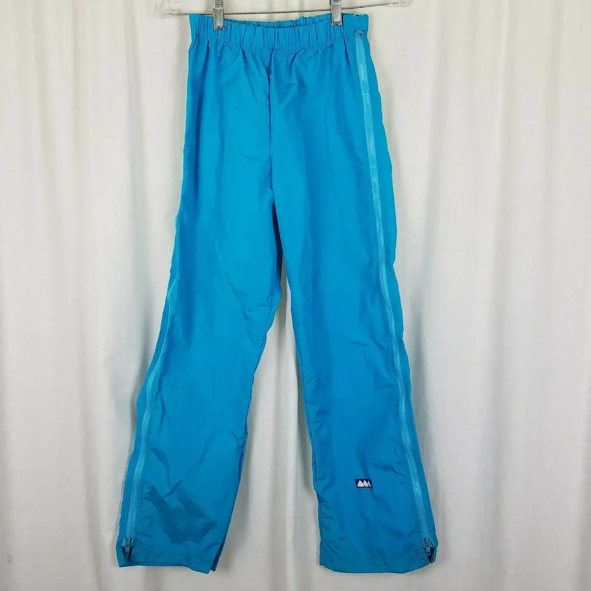 Granite Tom Mangold Nylon Windbreaker Pants Zip Up Legs Sides Womens S Blue Usa 1