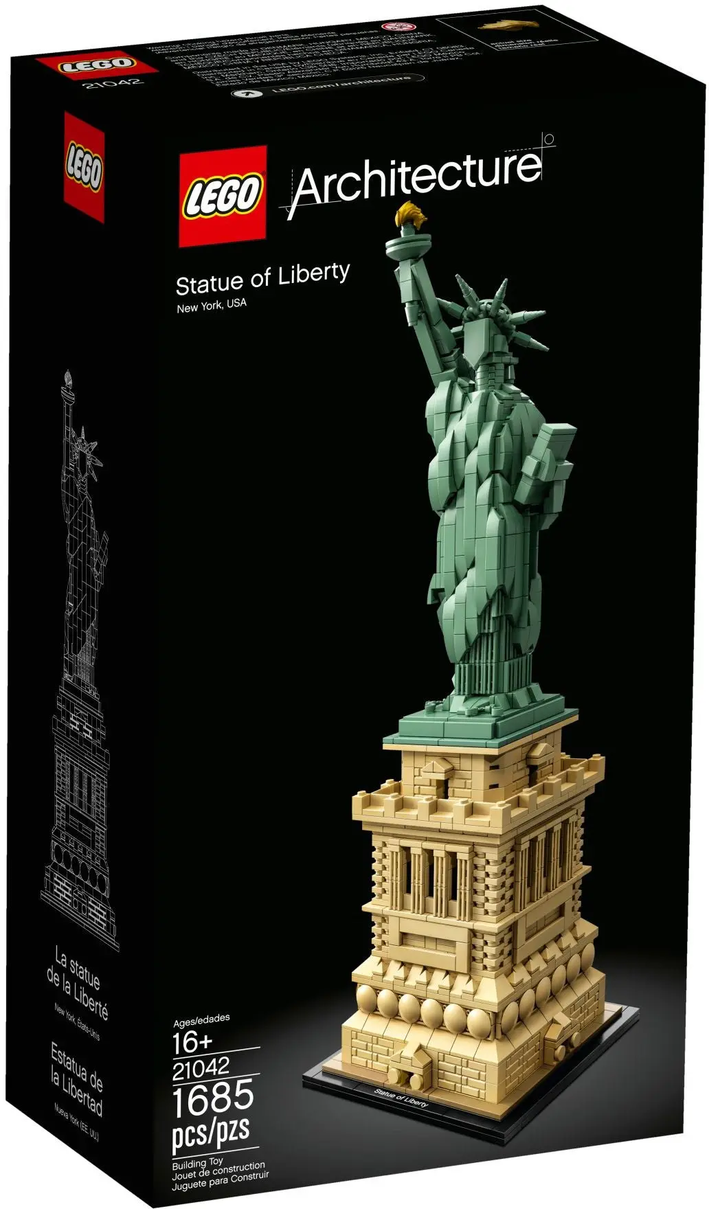 Lego Architecture Building Set - Landmark Series - Statue Of Liberty, New York, Usa (21042) Low Stock 1