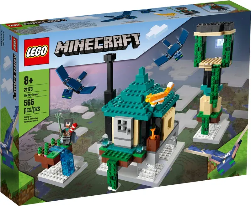 Lego Minecraft - The Sky Tower (With Blacksmith’S House & Garden Island) Building Toy Set (21173) Low Stock 1