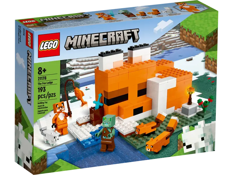 Lego Minecraft - The Fox Lodge - Building Toy Set With 5 Figures (21178) Low Stock 1