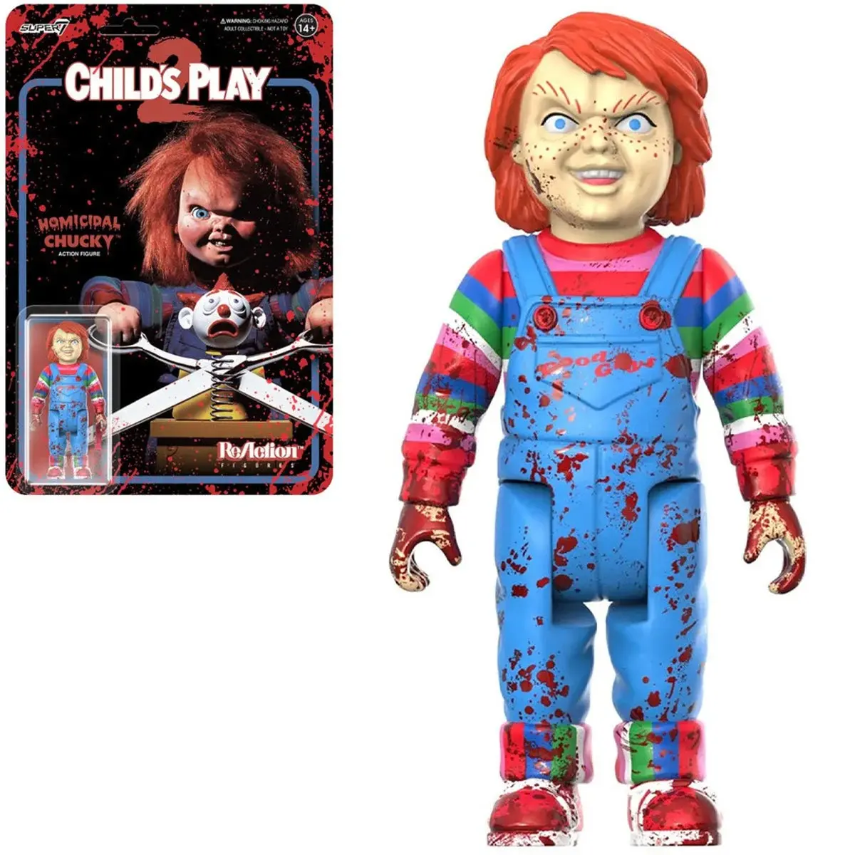 Super7 Reaction Figures - Child'S Play 2 - Homicidal Chucky Action Figure (82430) Low Stock 1