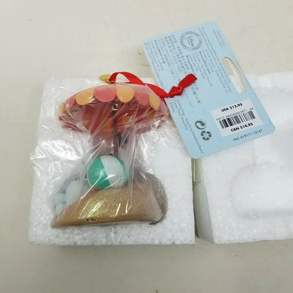 Disney Olaf At Beach 2015 Christmas Sketchbook Ornament Frozen Ball Umbrella 2