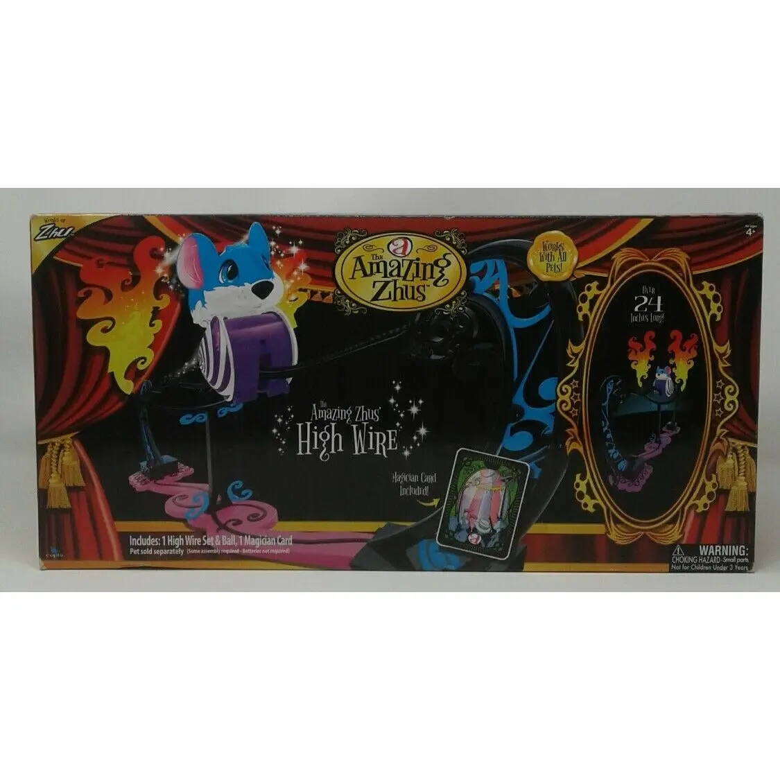 The Amazing Zhus High Wire Set 24" Long For All Zhu Pets Magician Card Included 1