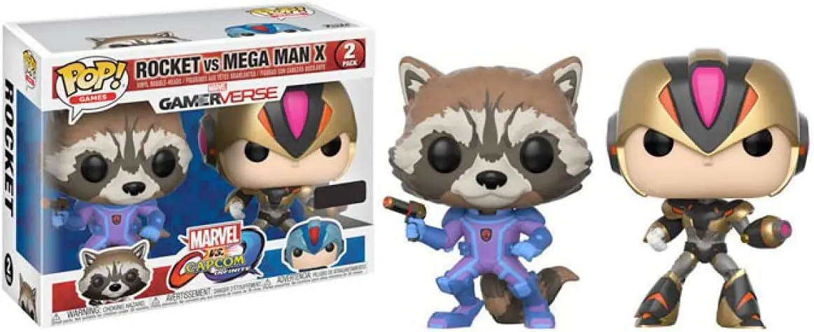 Funko Pop! Games - Marvel Vs. Capcom Infinite - Rocket Vs. Mega Man X - Vinyl Figures 2-Pack (22773) Low Stock 1