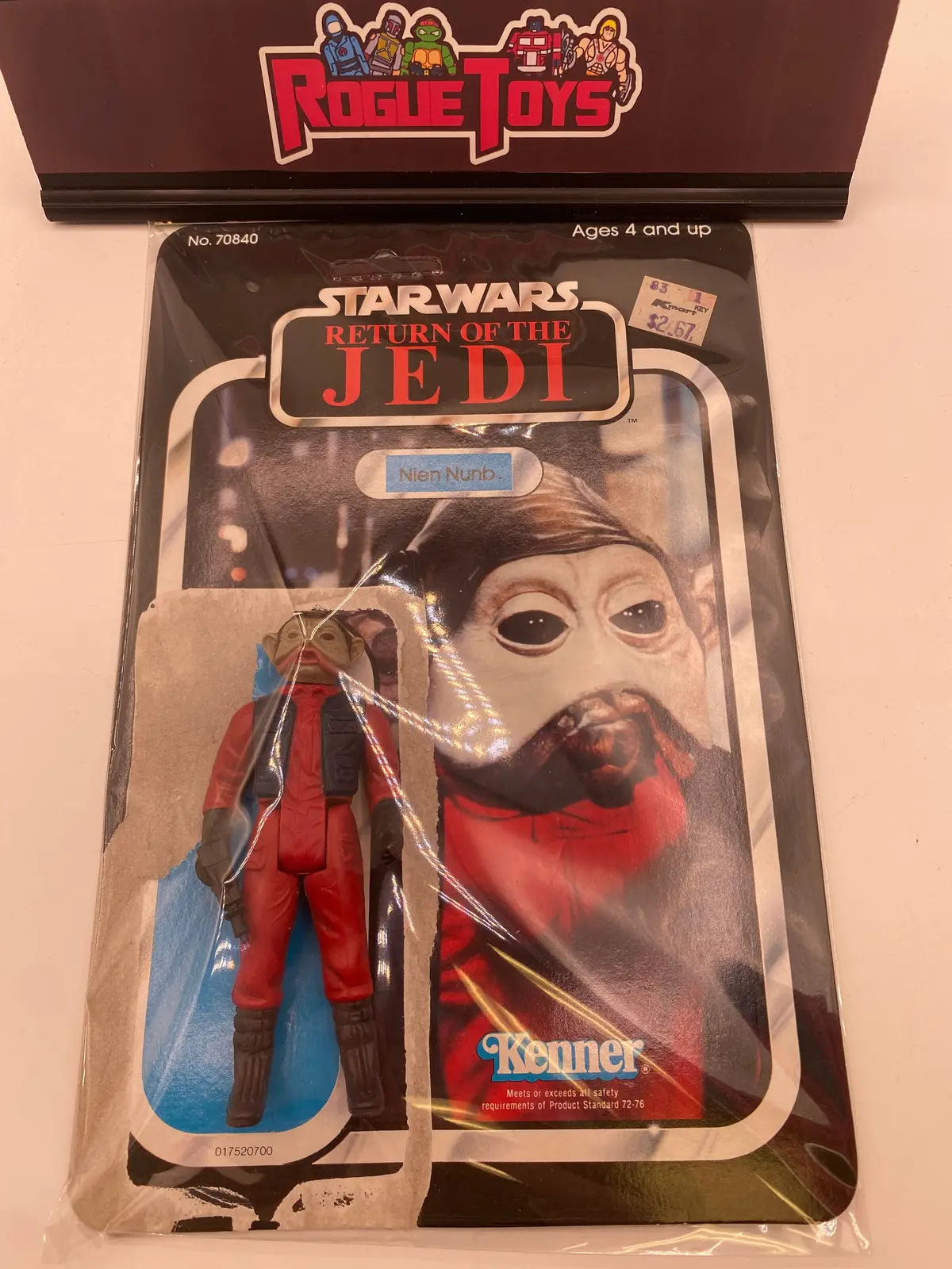 Kenner 1983 Vintage Star Wars: Return Of The Jedi Nien Nunb (Complete With Weapon & Backing Card) 1