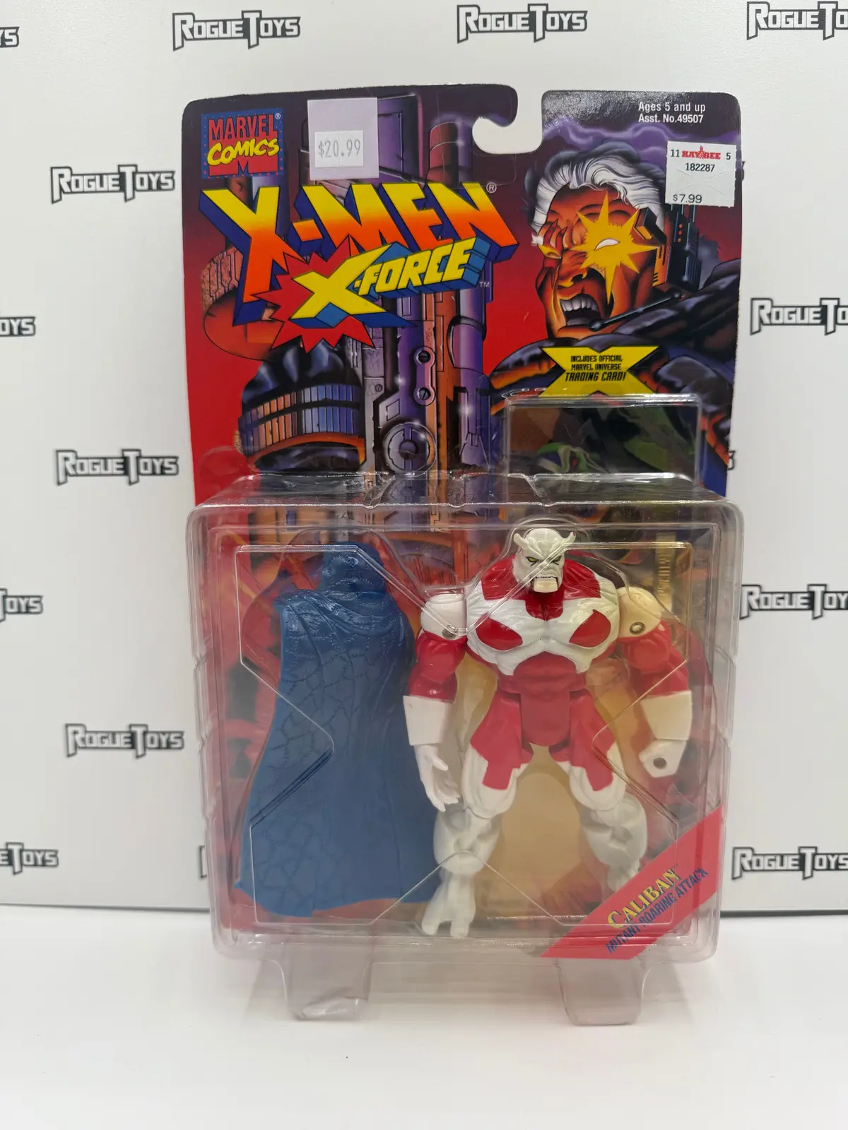 Toybiz Marvel Comics X-Men X-Force Caliban W/ Official Marvel Universe Trading Card 1