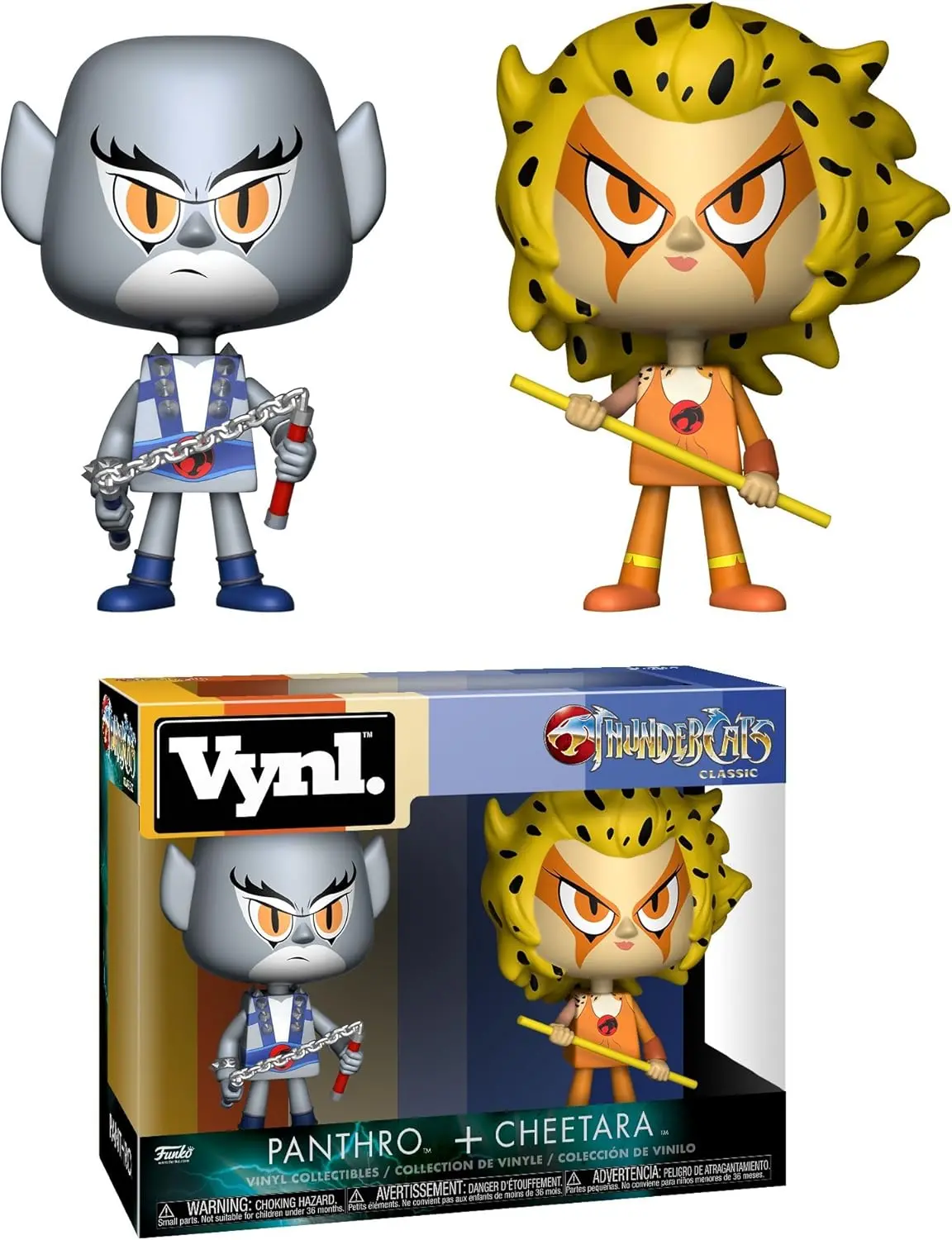 Funko - Vynl. - Thunder Cats - Classic - Panthro & Cheetara Vinyl Figures 2-Pack (24566) Low Stock 1