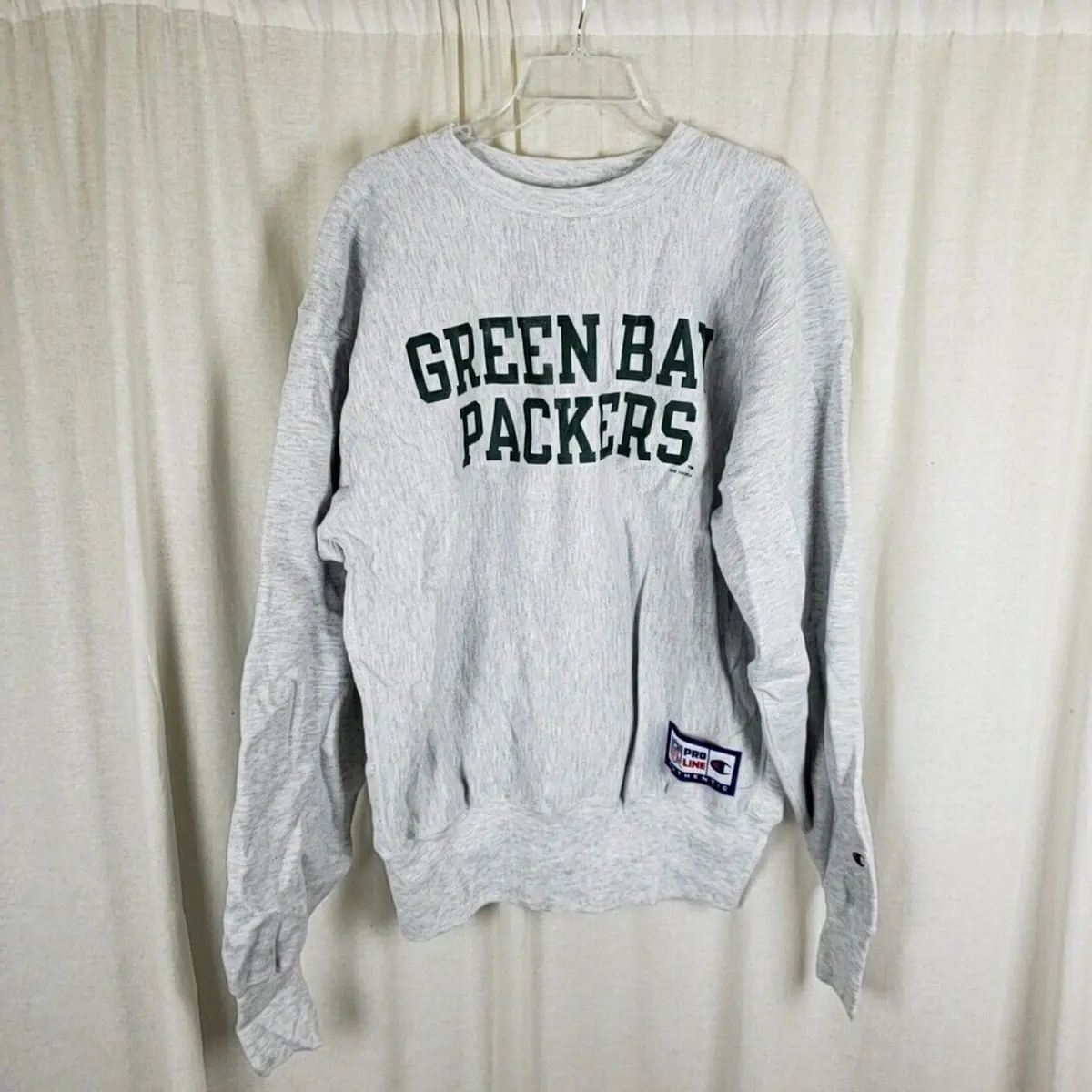 Vintage Champion X Pro Line Green Bay Packers Reverse Weave Sweatshirt Mens Xl 1