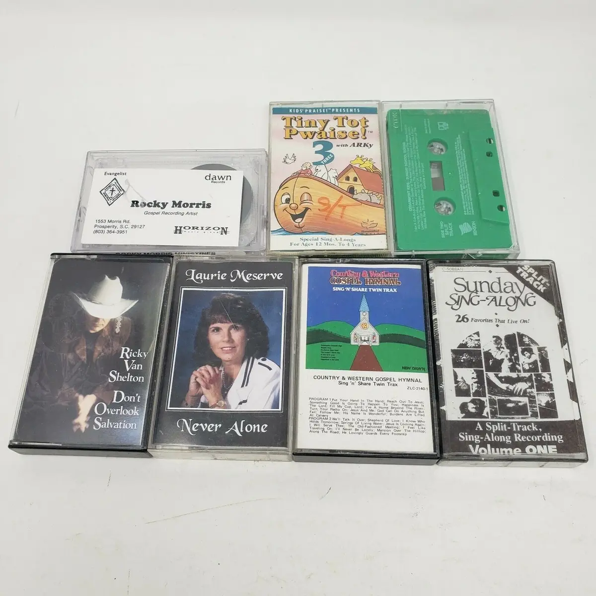 Rare Out Of Print Cassettes Lot 7 Religious Sunday School Country Western Gospel 1
