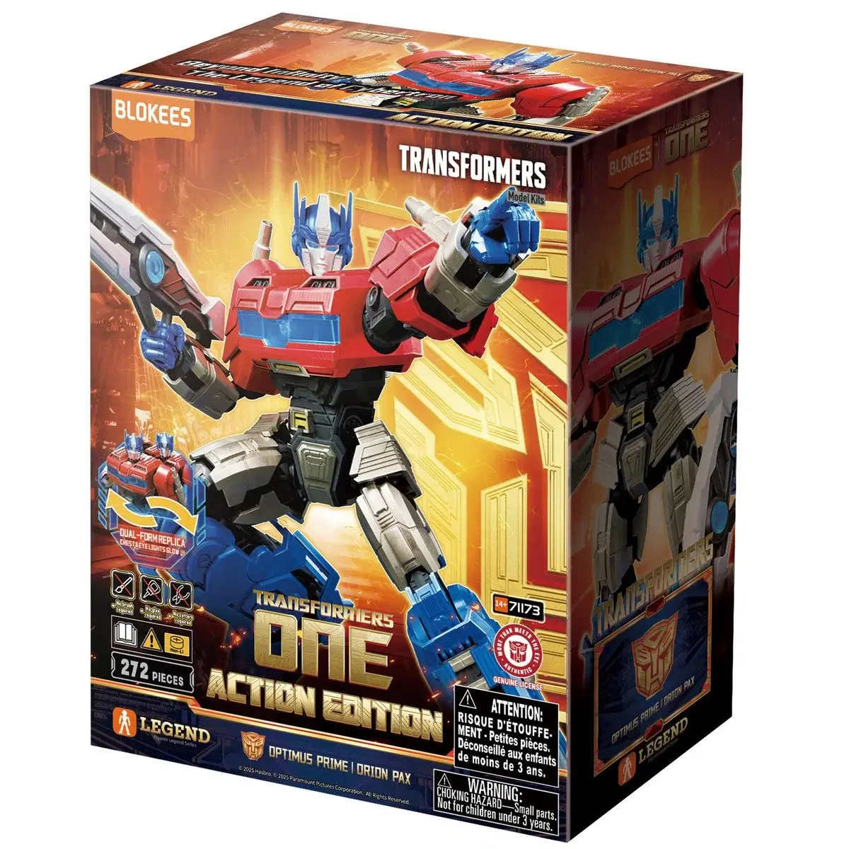 Blokees Transformers Action Edition 04 - Optimus Prime/Orion Pax (Transformers One) Model Kit Figure 71173 Low Stock 1