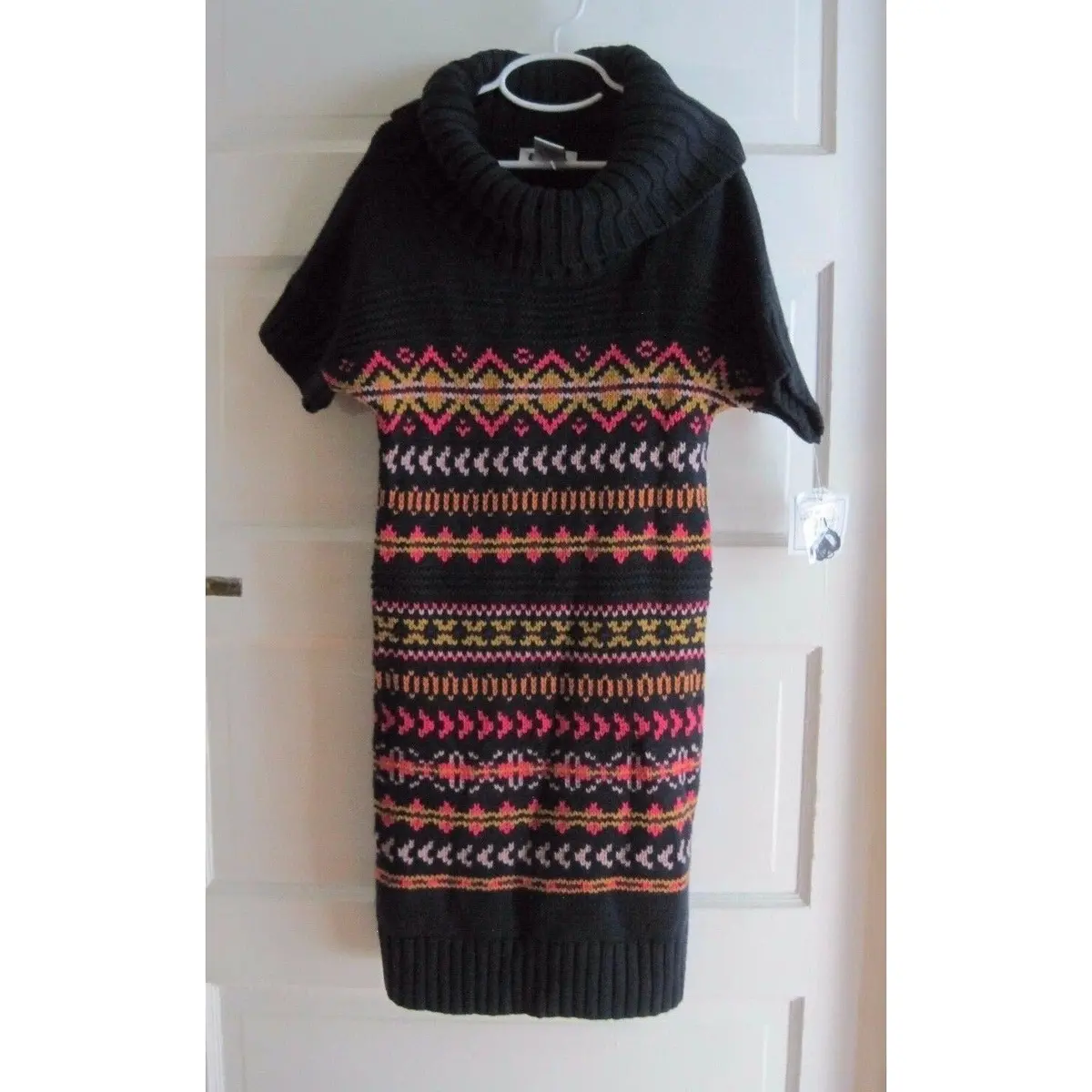 Willow Blossom Nordic Fair Isle Cowl Neck Knit Sweater Dress Girls M 10 12 Ss 1