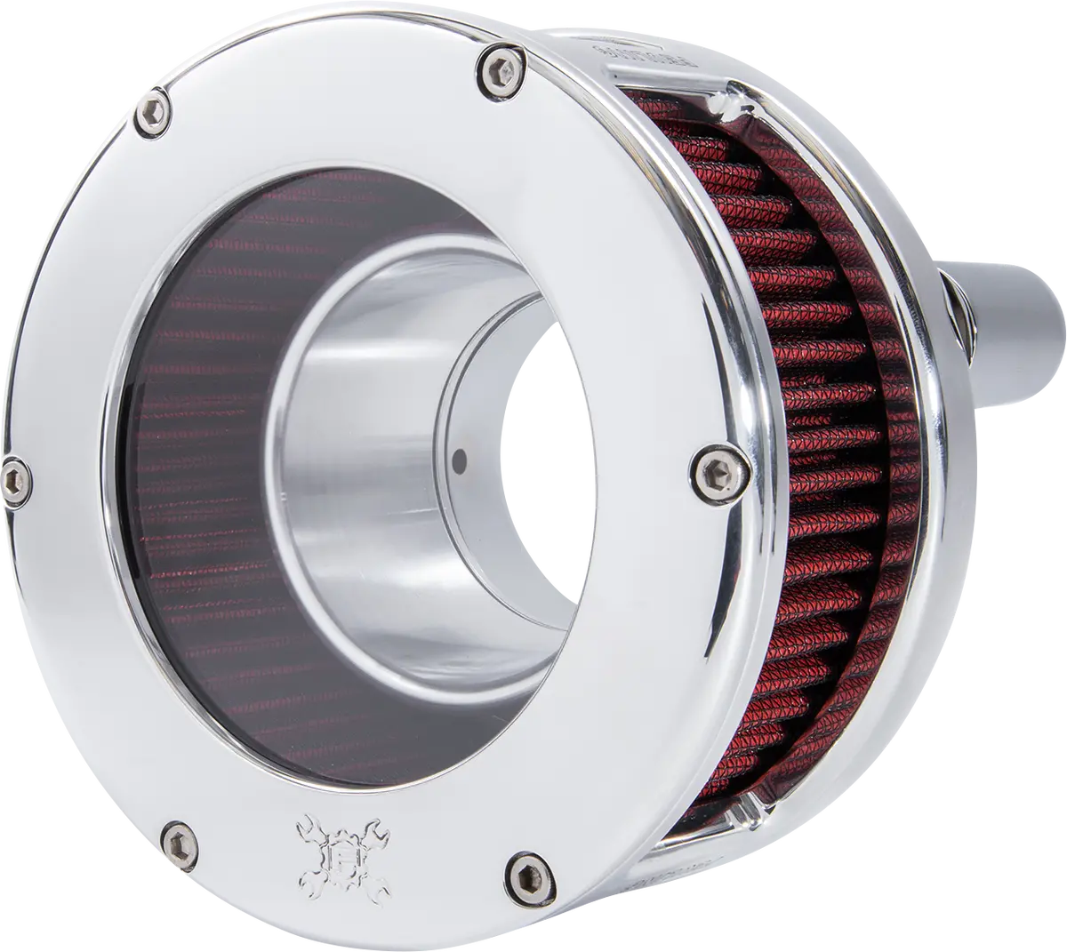 Feuling Parts Ba Series Air Cleaner Kit - Chrome - Red Filter 5438 1