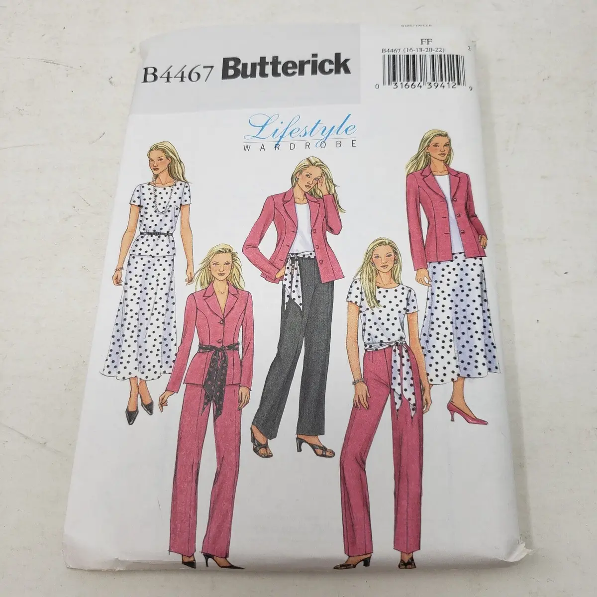 Butterick B4467 Womens Jacket Top Skirt Pants Sewing Pattern Size 16-18-20-22 Ff 1