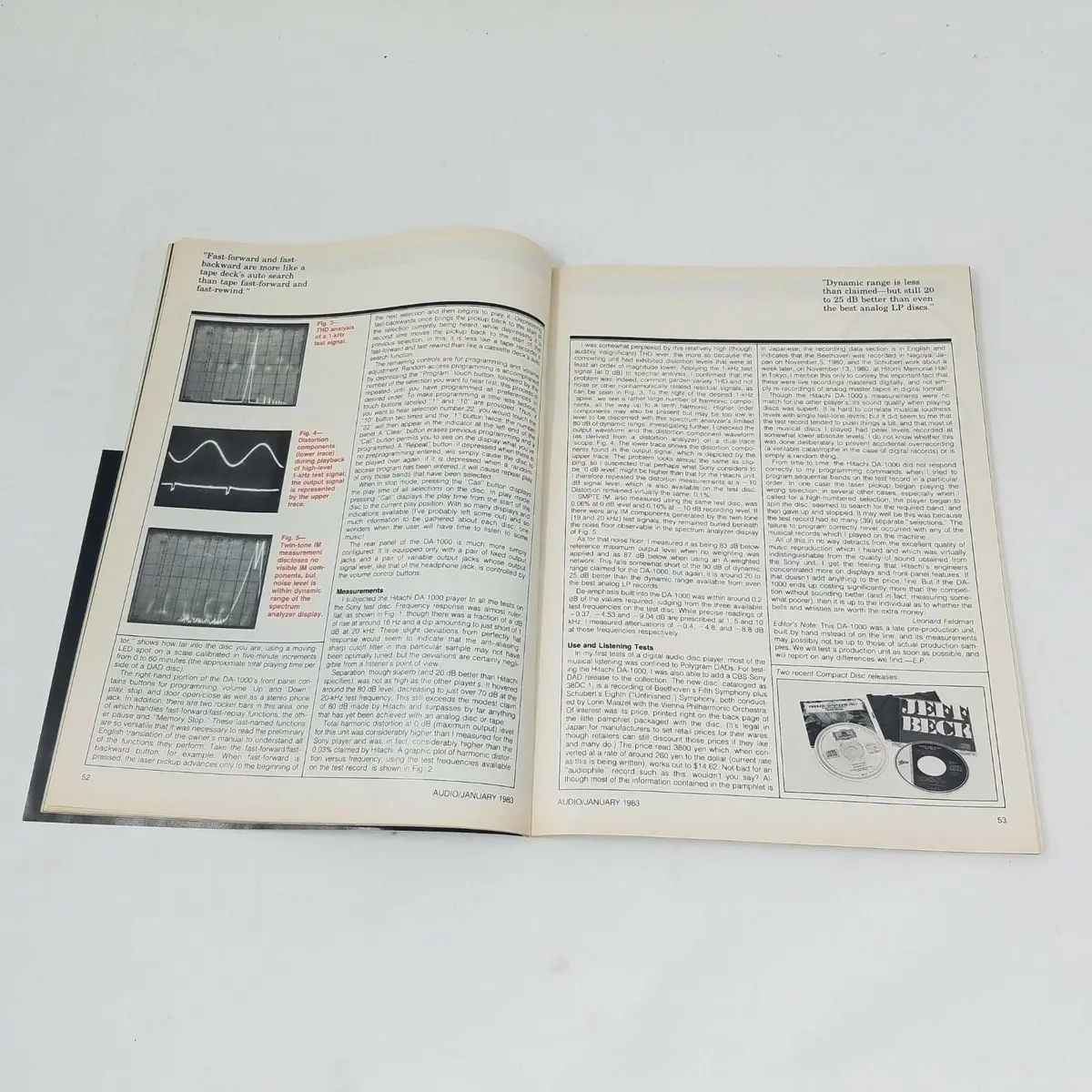 Vintage January 1983 Audio Magazine High Fidelity Electronics Advertisements 2