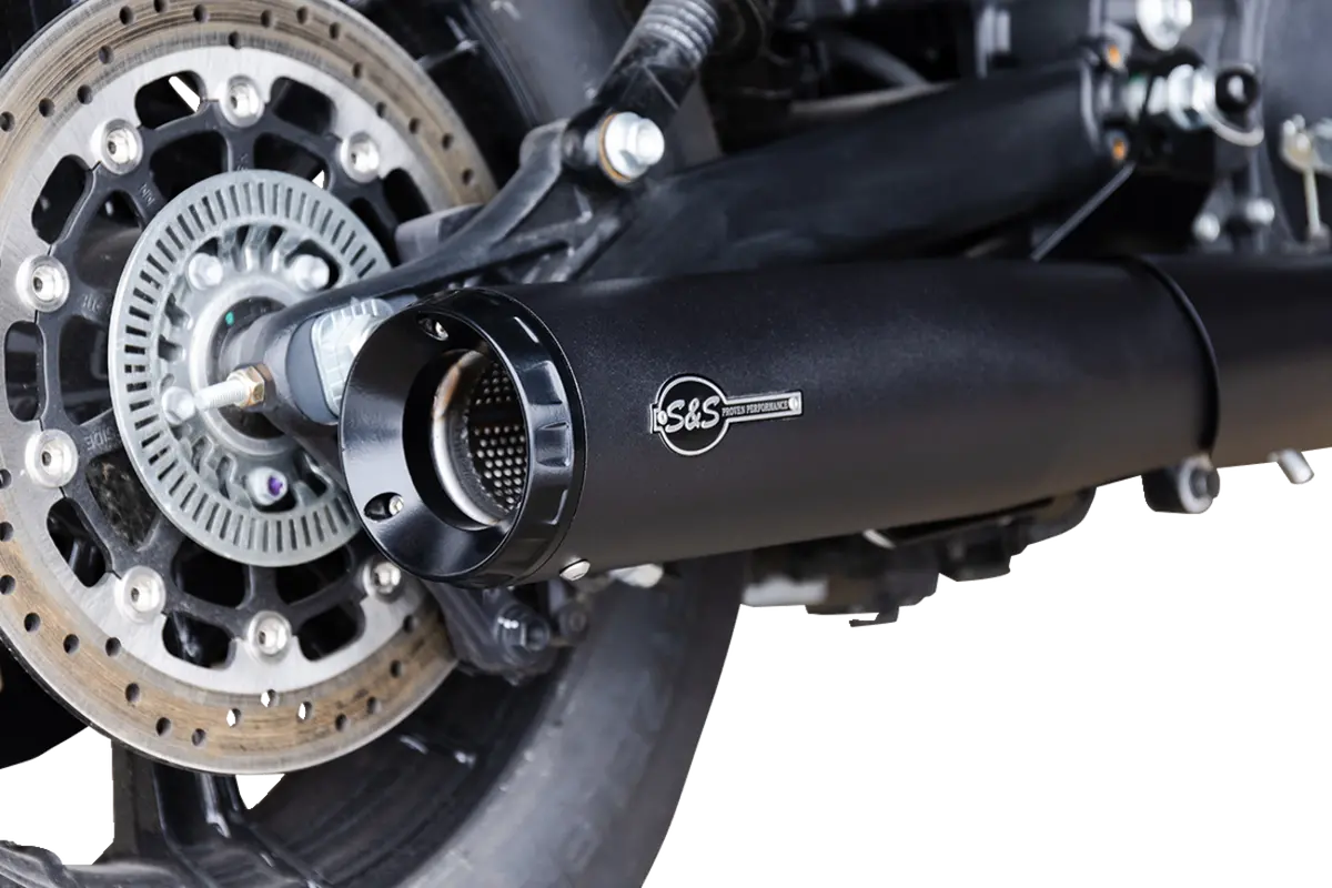 S&S Cycle 2-Into-1 Grand National Exhaust System - Black - 50-State 4111-266 1