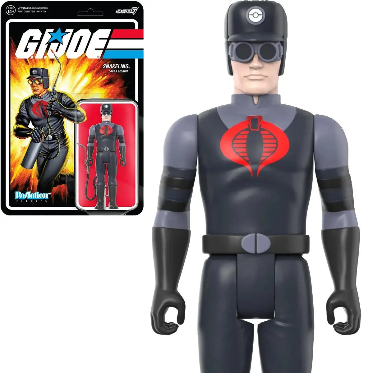 Super7 Reaction Figures - G.I. Joe - Snakeling Cobra Recruit (Clean-Shaven - Pink) Action Figure (81996) Low Stock 1