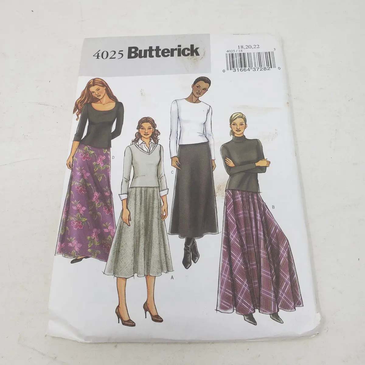 Butterick Pattern 4025 Misses Skirts Flared Or Bias 2 Styles Size 18 20 22 Uncut 1