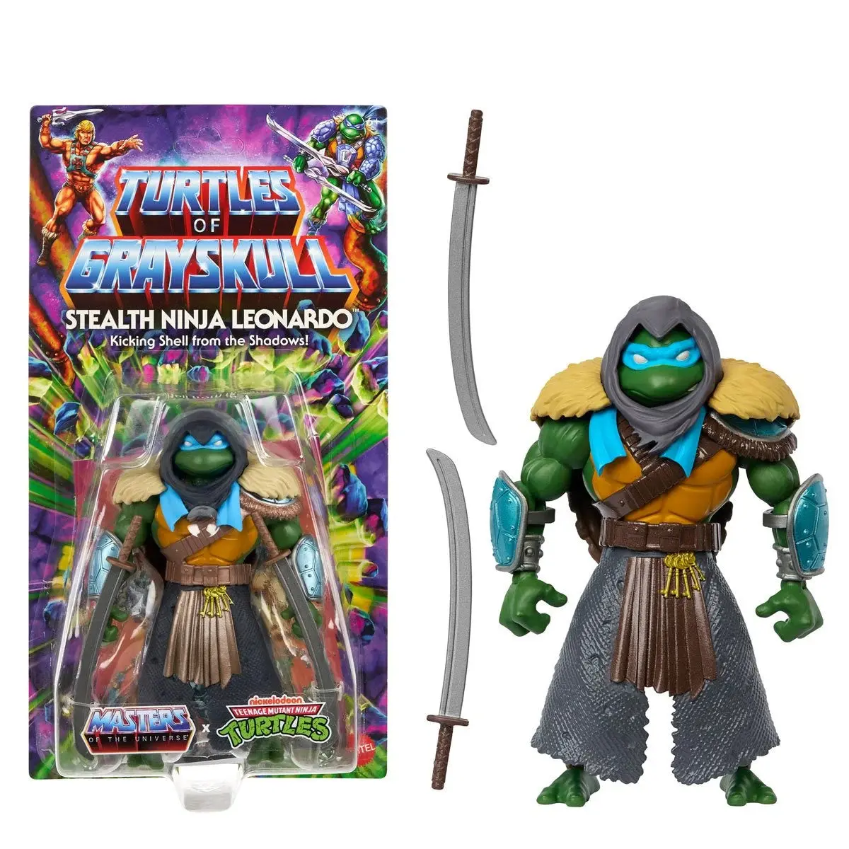 Turtles Of Grayskull (Motu V Tmnt) - Stealth Ninja Leonardo Action Figure (Hth17) 1