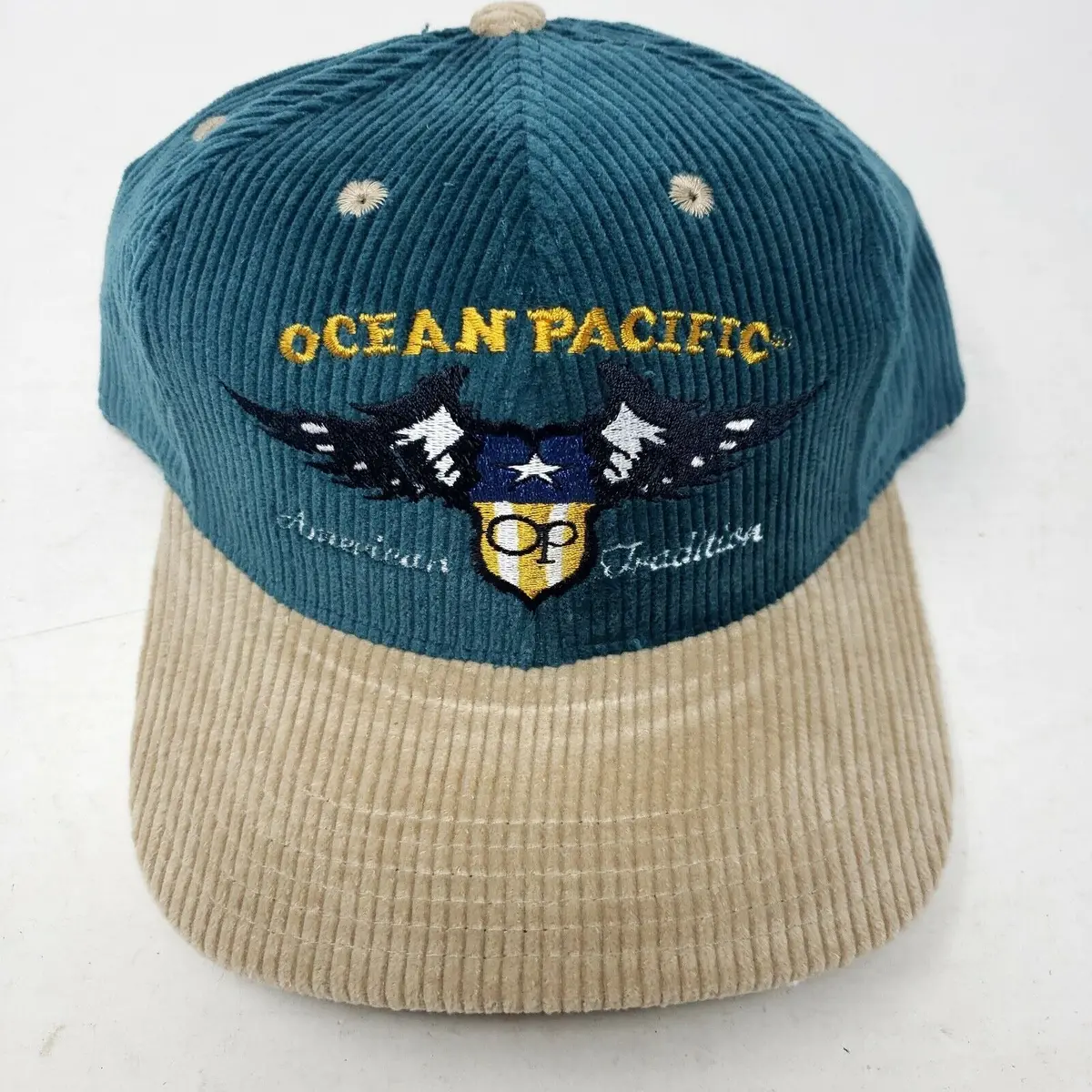 Vintage Ocean Pacific Op American Tradition Corduroy Baseball Hat Cap Mens Os 1