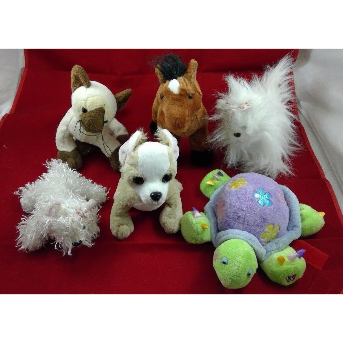 Webkinz Lot Of 6 Plush Stuffed Animals 3 Dogs Turtle Cat Horse No Codes Ganz 1