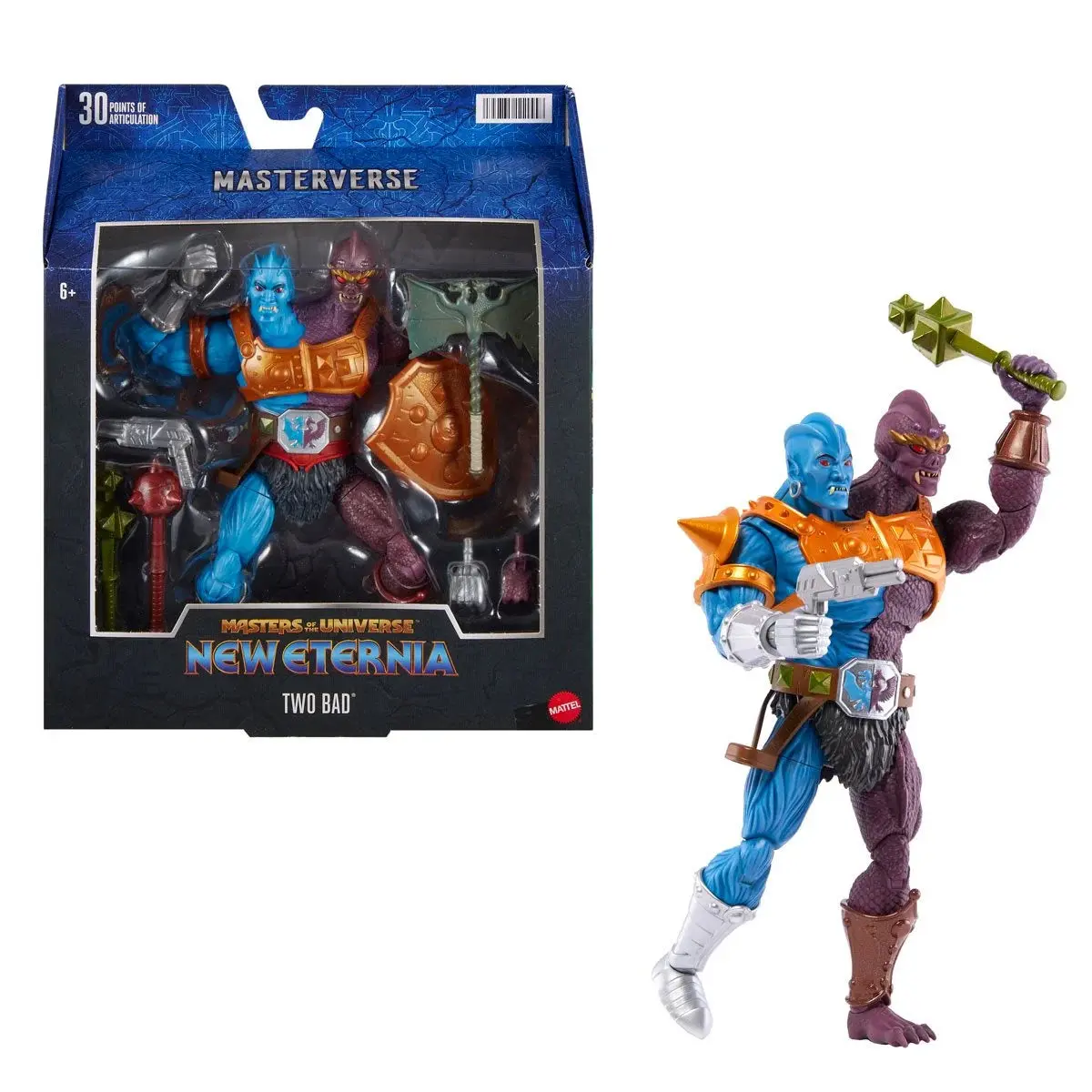 Motu Masters Of The Universe: New Eternia - Two-Bad Deluxe Action Figure (Hlb59) Low Stock 1