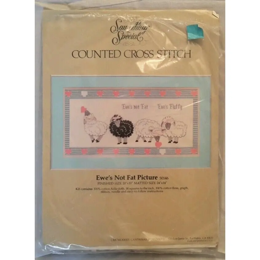 Ewe's Not Fat Fluffy Picture Something Special Counted Cross Stitch Kit #50146 1