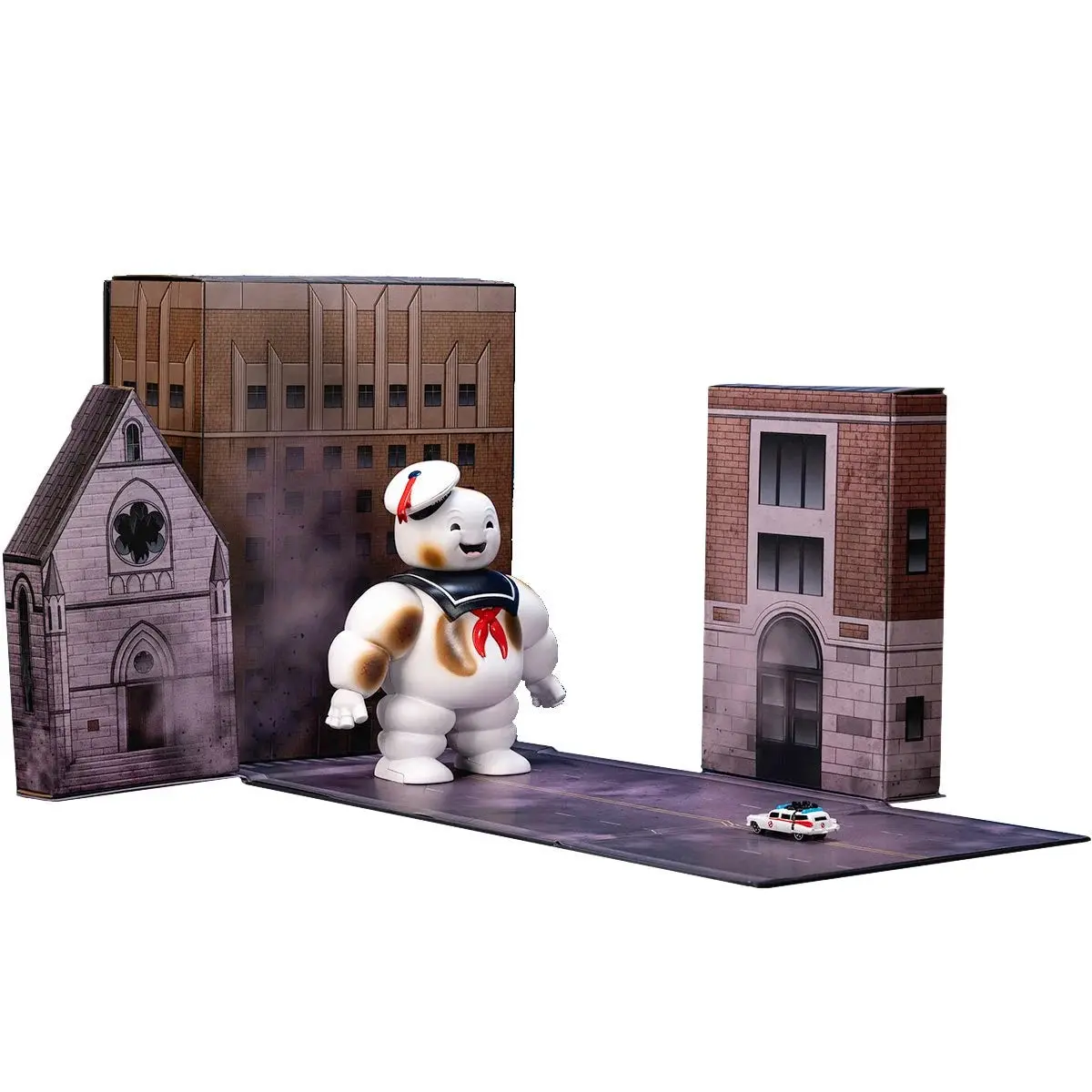 Jada: Next Level - Ghostbusters - Stay Puft Marshmallow Man & Nano Ecto-1 Die-Cast Nanoscene (31441) Last One! 1