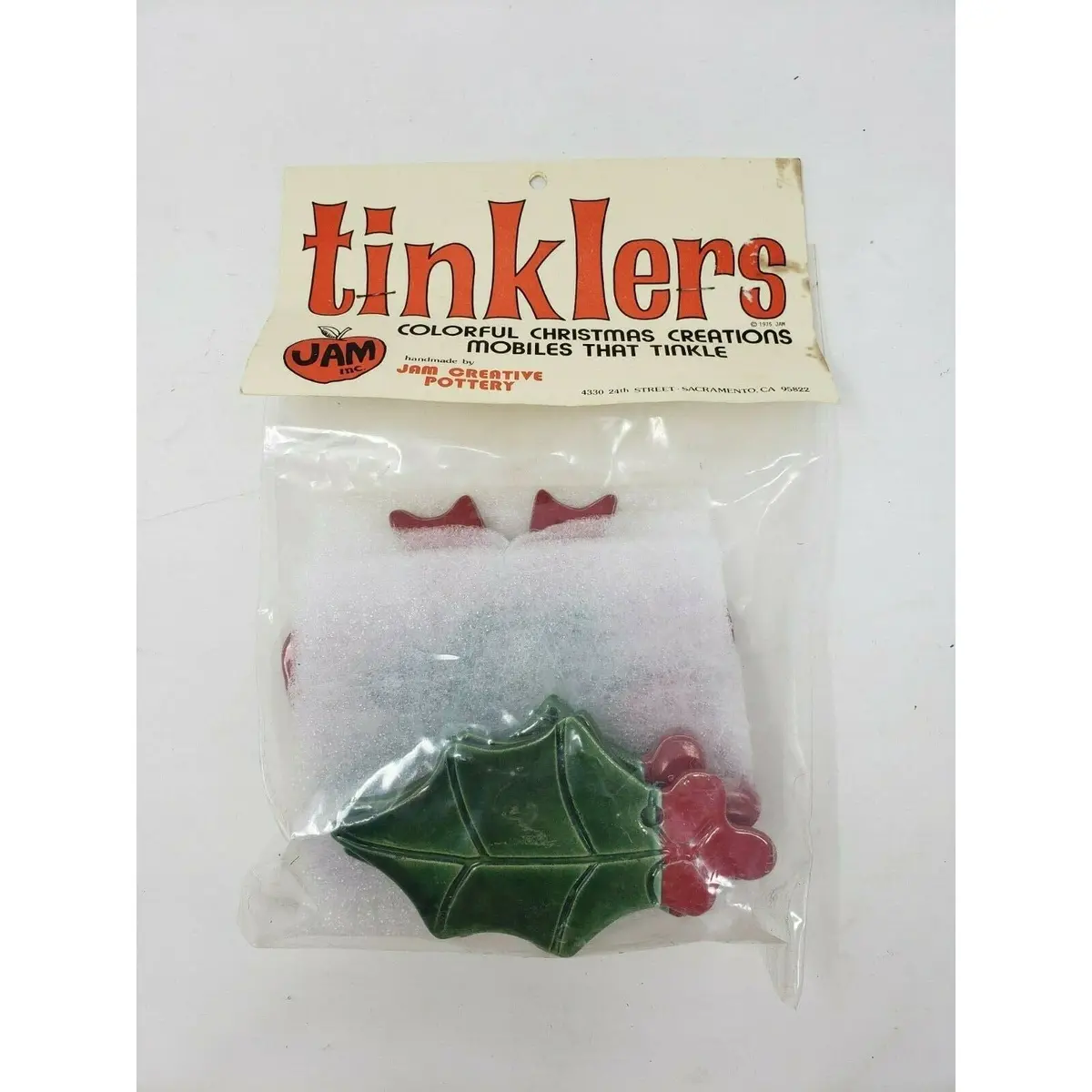 Tinklers Vintage 70'S Christmas Ornaments Windchimes Jam Creative Pottery 1975 1