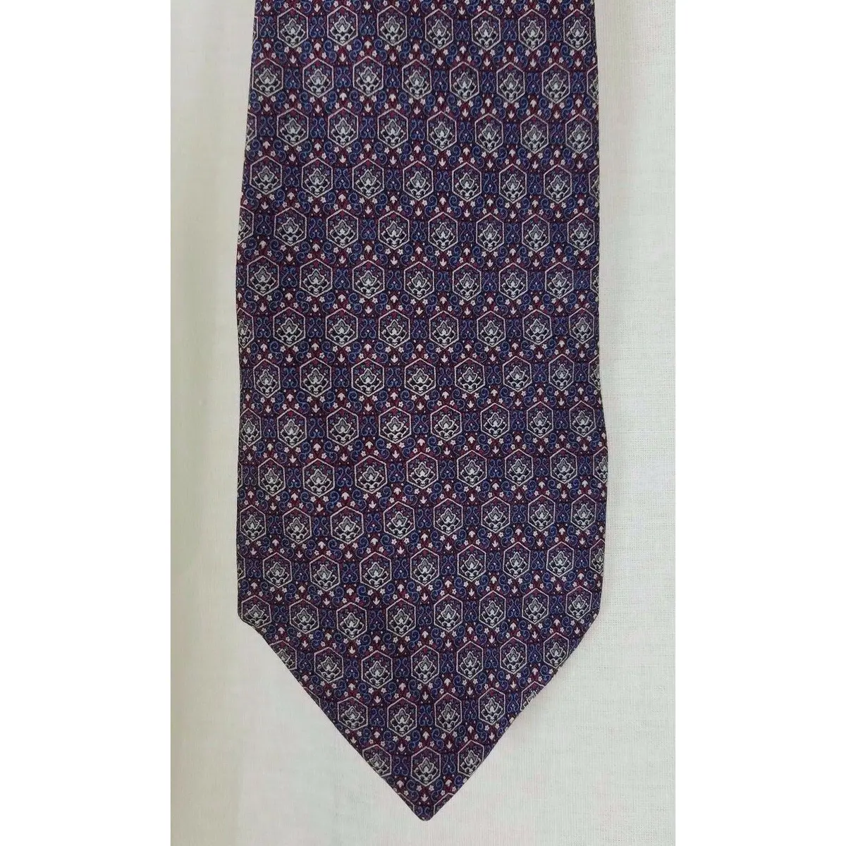 Stefano Ricci For Harrods Knightsbridge Silk Geometric Mens Necktie Tie Italy 1