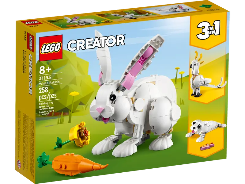 Lego Creator 3-In-1 White Rabbit Retired Building Toy (31133) Low Stock 1