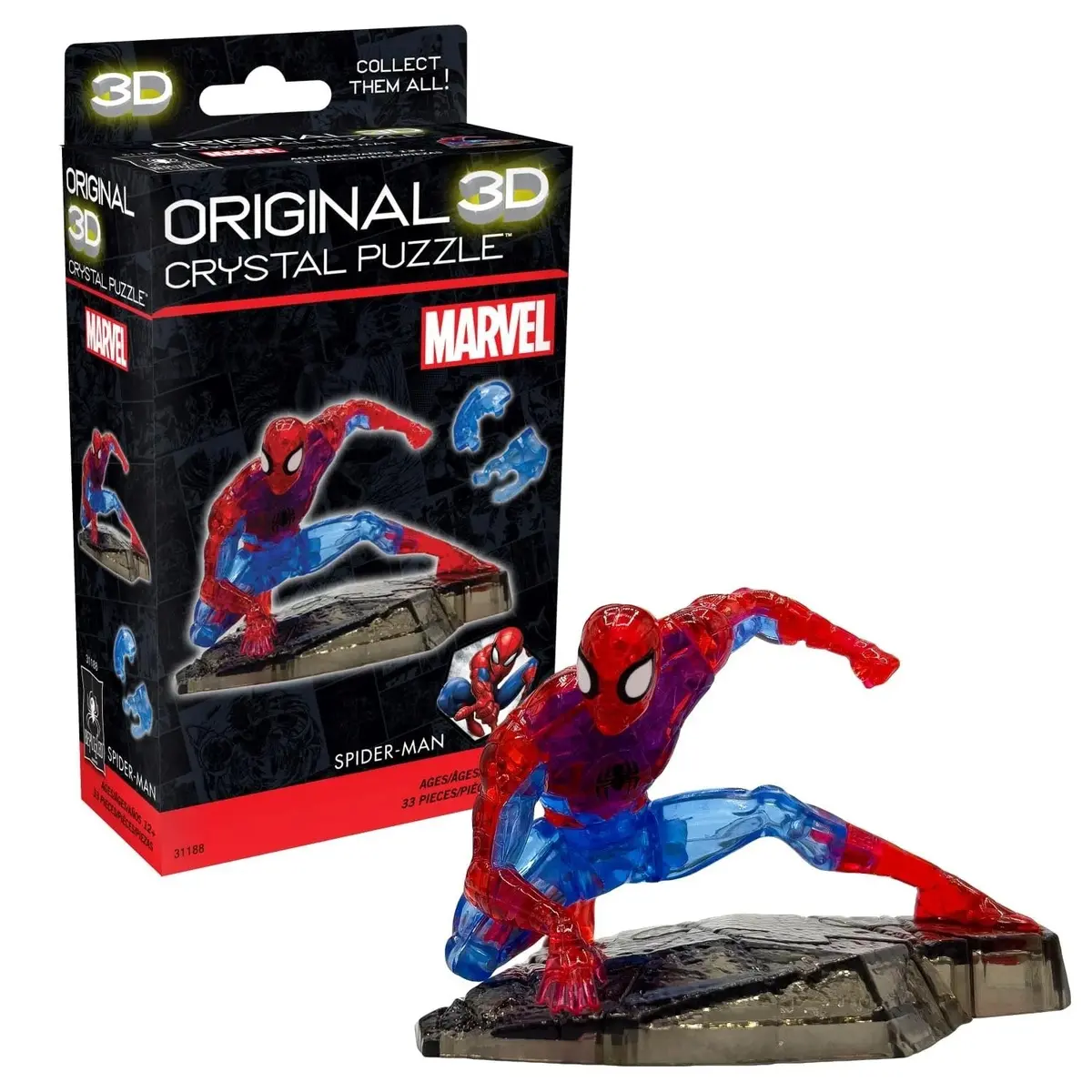 Hanayama - University Games - Bepuzzled - Original 3D Crystal Puzzle - Marvel - Spider-Man (31188) 1