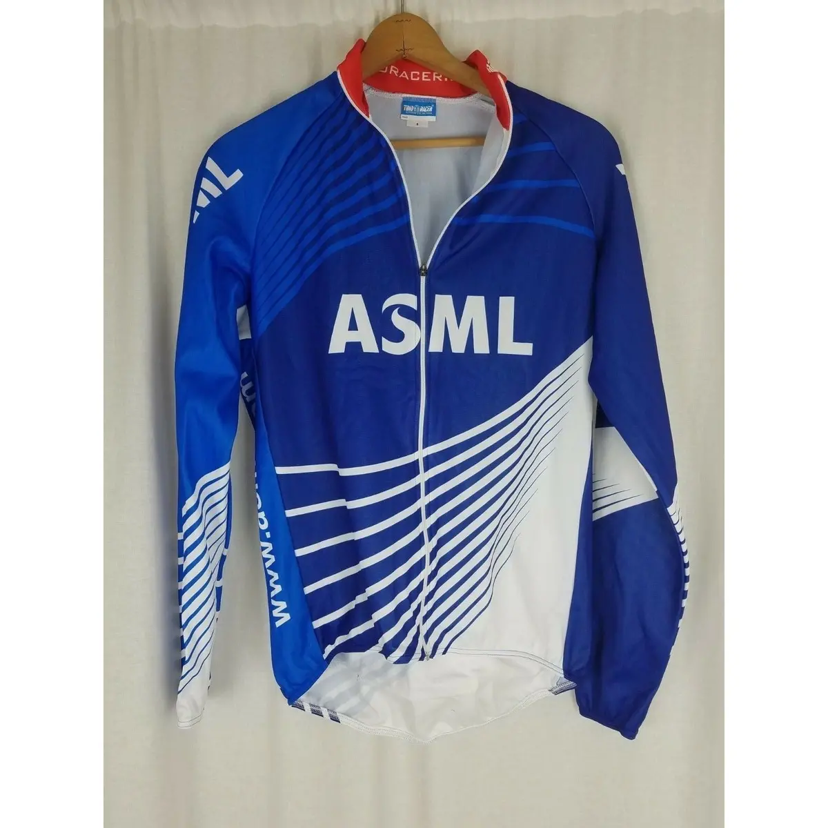 Bioracer Asml Long Sleeve Full Zip Up Cycling Jersey Mens Unisex Size 5 Xl Blue 1