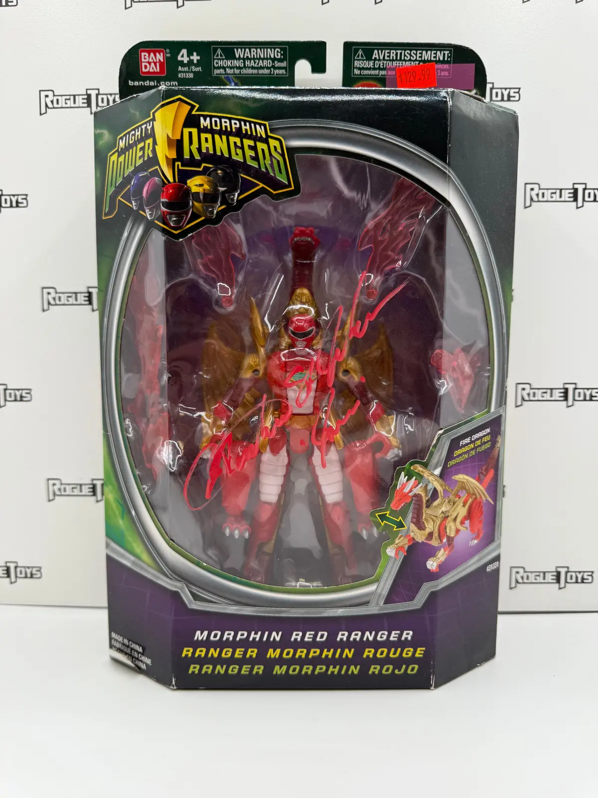 Bandai Mighty Morphin Power Rangers Morphin Red Ranger (Autographed) 1
