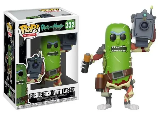 Funko Pop! Animation #332 -Rick And Morty - Pickle Rick (With Laser) Vinyl Figure 1
