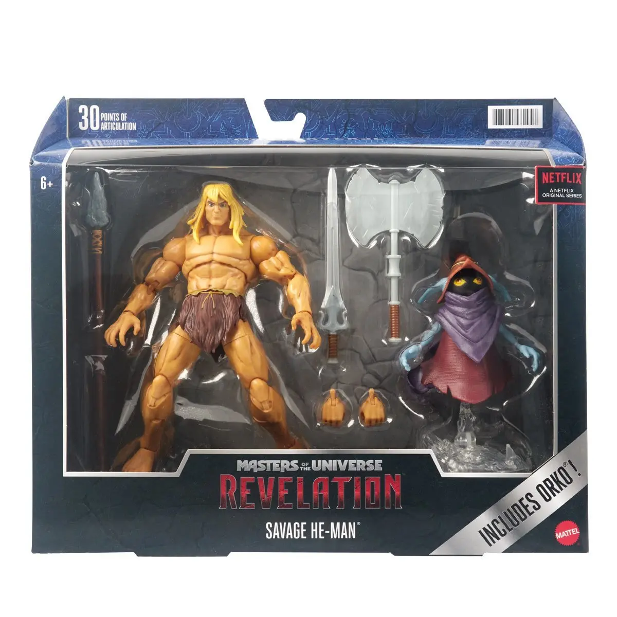 Motu Masters Of The Universe: Revelation - Savage He-Man And Orko Action Figure Set (Gyy41) Low Stock 1