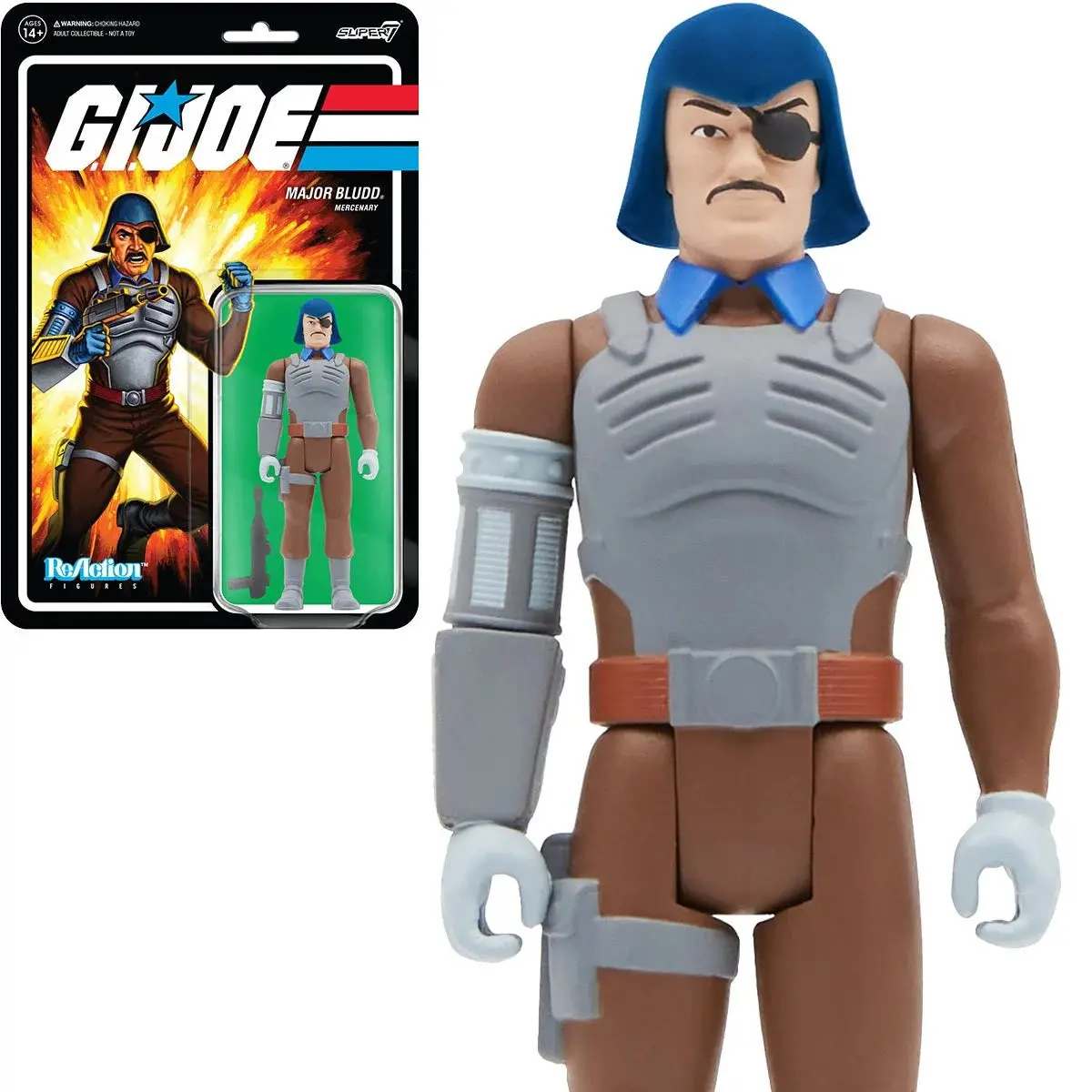 Super7 Reaction Figures - G.I. Joe - Major Bludd (Mercenary) Action Figure (81514) Low Stock 1
