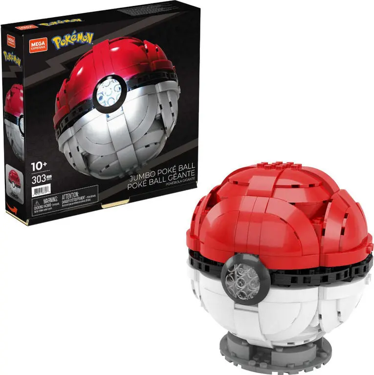 Mega Construx Pokémon - Jumbo Poké Ball (Hbf53) Building Set Low Stock 1