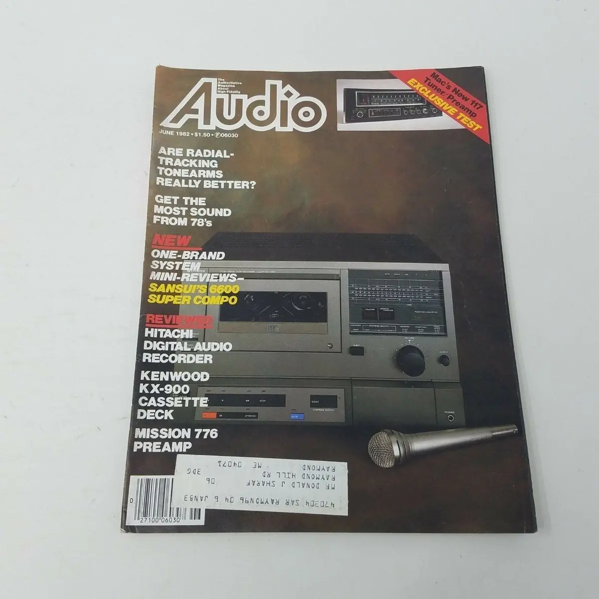 Vintage June 1982 Audio Magazine Music Electronics Advertisements Back Issue 1