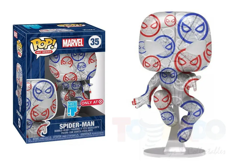 Funko Pop! Art Series #35 - Marvel - Spider-Man Vinyl Figure With Protective Hard Case (56155) Low Stock 1