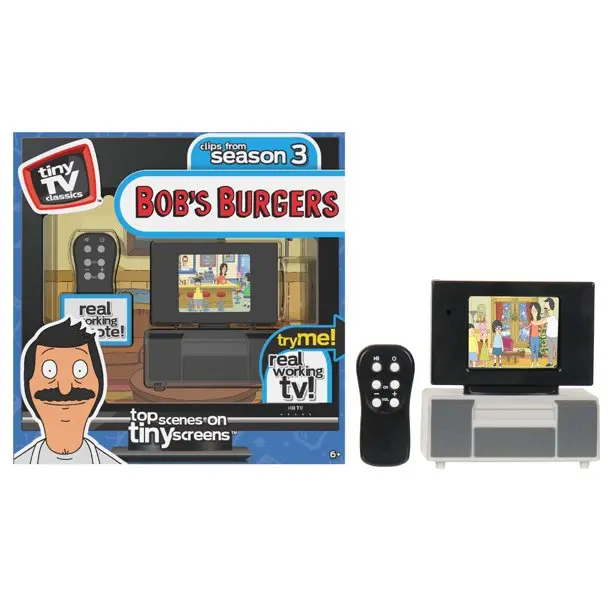Basic Fun - Tiny Tv Classics With Working Remote Control - Bob’S Burgers (Clips From Season 3) 06926 Last One! 1