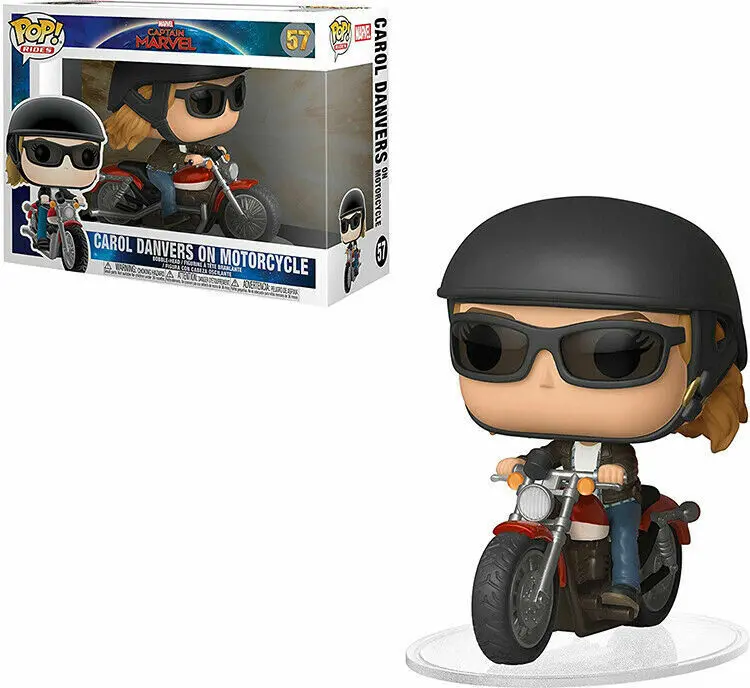 Funko Pop! Rides #57 - Captain Marvel - Carol Danvers On Motorcycle Vinyl Figure (36418) 1