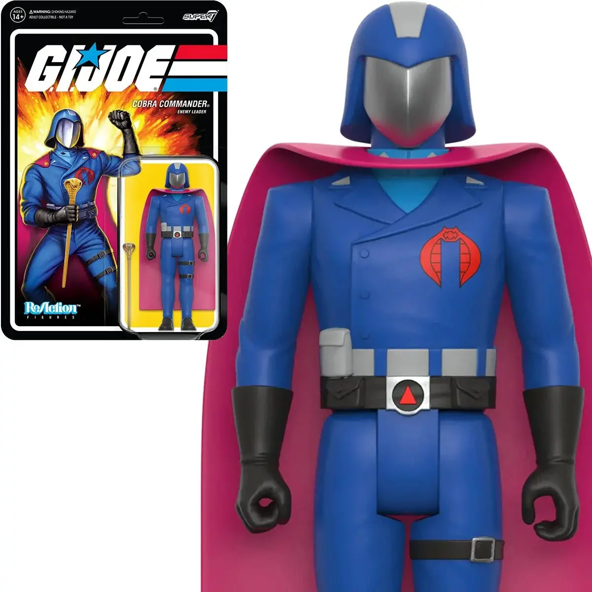 Super7 Reaction Figures: G.I. Joe (Wave 4) - Cobra Commander: Enemy Leader With Cape & Scepter 82069 1
