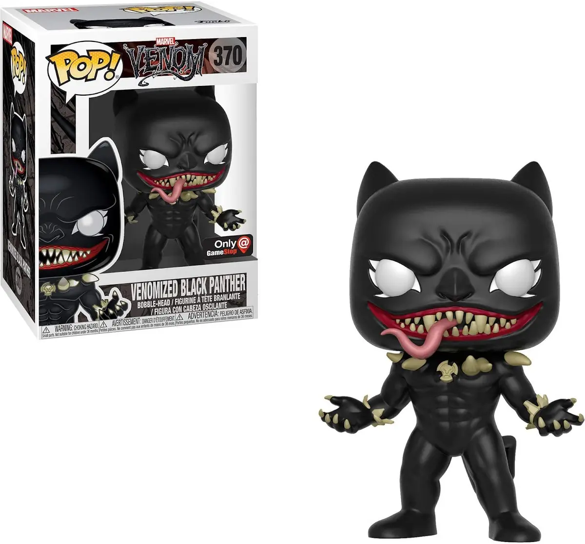 Funko Pop! Marvel - Venom #370 - Venomized Black Panther Vinyl Figure 1