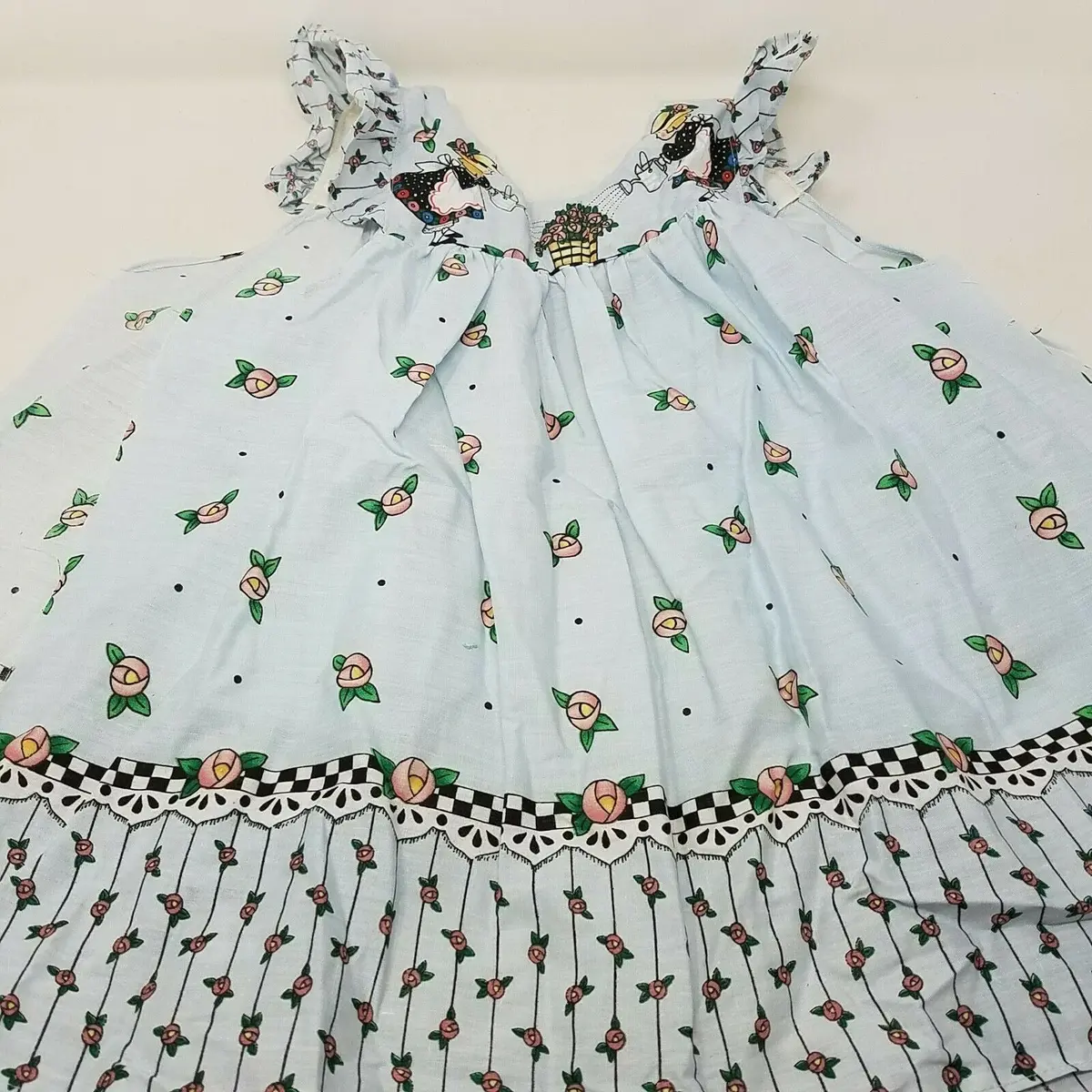 Vintage Daisy Kingdom Handmade Unfinished Dress Mary Engelbreit Pinafore Twirl 2 1