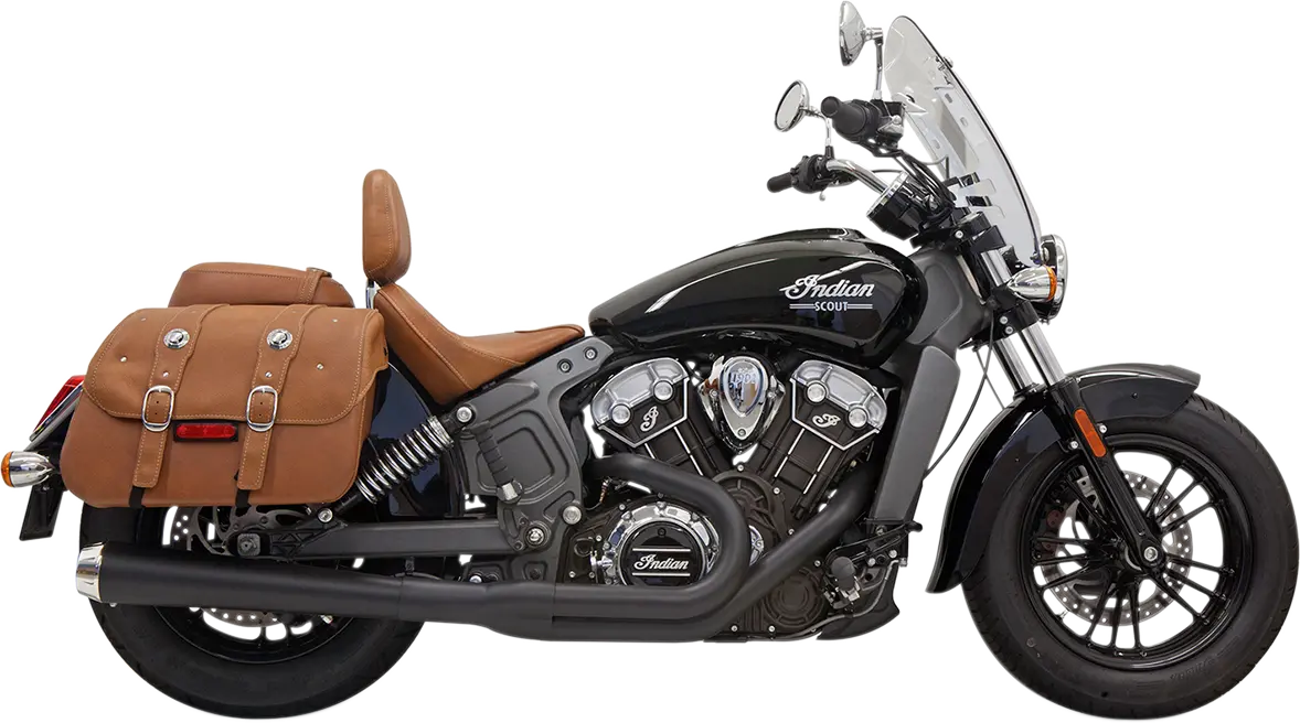Bassani Xhaust 2:1 Exhaust - Black - Long - Scout 8S11jb 1